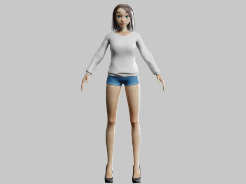 Sweet Pretty Woman V27713 3D Model