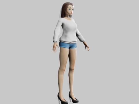 Sweet Pretty Woman V27713 3D Model