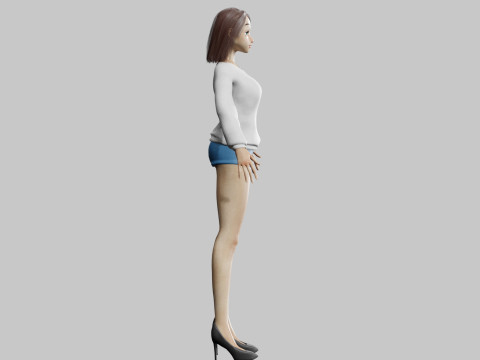 Sweet Pretty Woman V27713 3D Model