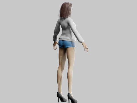 Sweet Pretty Woman V27713 3D Model