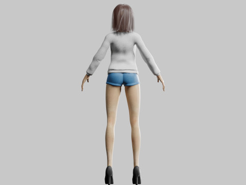 Sweet Pretty Woman V27713 3D Model