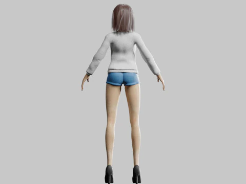 Sweet Pretty Woman V27713 3D Model