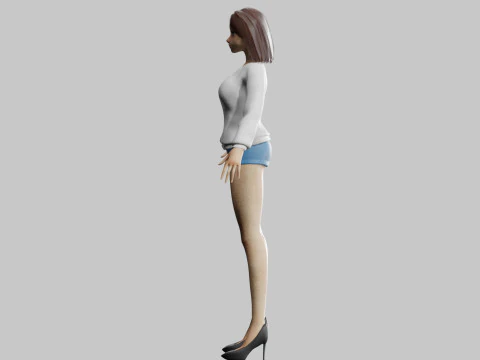 Sweet Pretty Woman V27713 3D Model