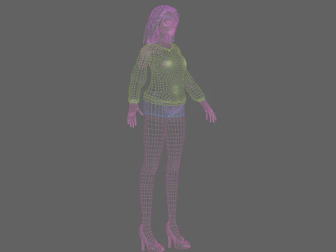 Sweet Pretty Woman V27713 3D Model
