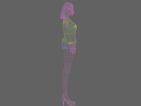 Sweet Pretty Woman V27713 3D Model