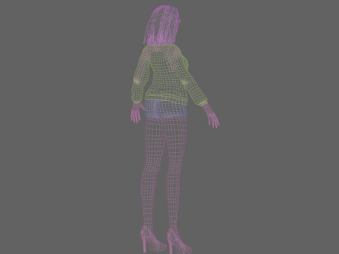 Sweet Pretty Woman V27713 3D Model