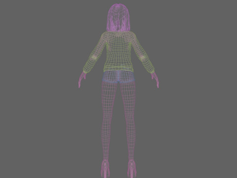 Sweet Pretty Woman V27713 3D Model