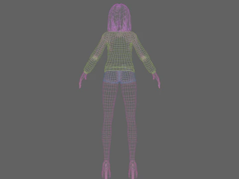 Sweet Pretty Woman V27713 3D Model