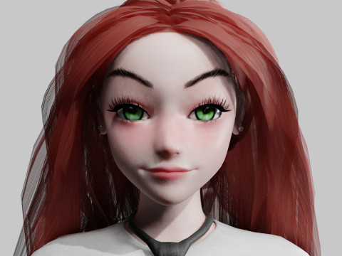 Teen cute Woman V32452 3D Model