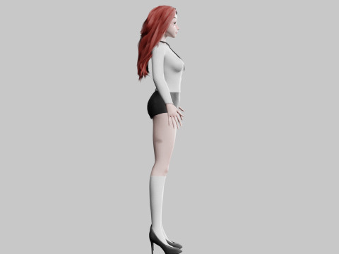 Teen cute Woman V32452 3D Model