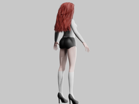 Teen cute Woman V32452 3D Model