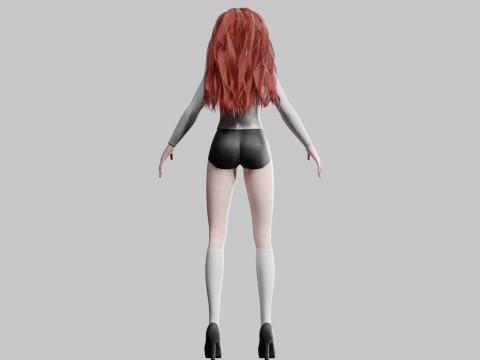 Teen cute Woman V32452 3D Model