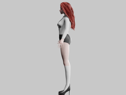 Teen cute Woman V32452 3D Model