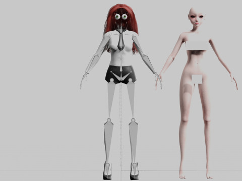 Teen cute Woman V32452 3D Model