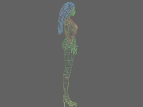 Teen cute Woman V32452 3D Model