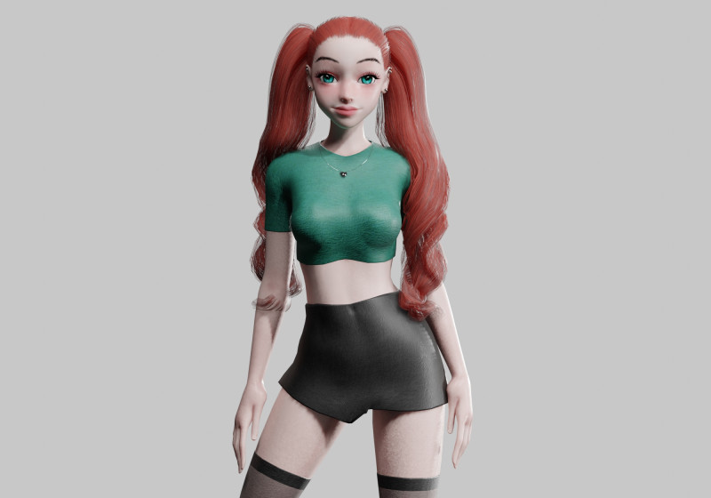 Teen Pretty Woman V33606 3Dモデル .c4d .max .obj .3ds .fbx .stl .blend