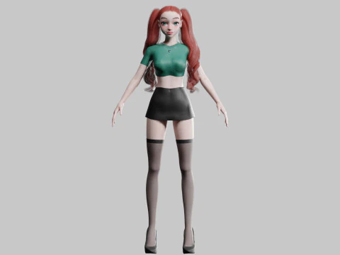 Teen Pretty Woman V33606 3D Model