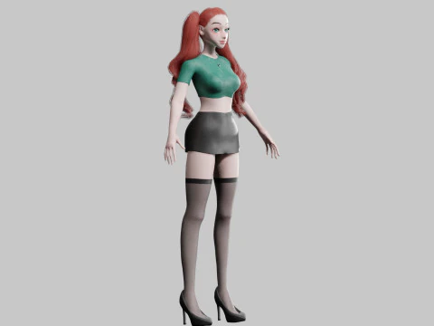 Teen Pretty Woman V33606 3D Model
