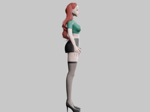 Teen Pretty Woman V33606 3D Model