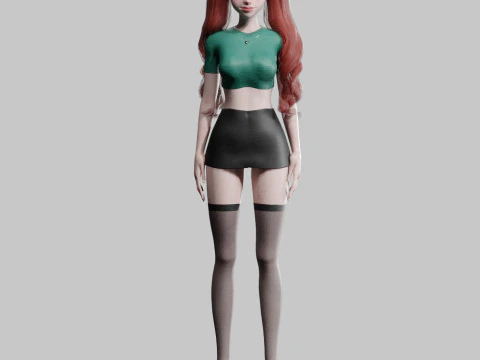Teen Pretty Woman V33606 3D Model