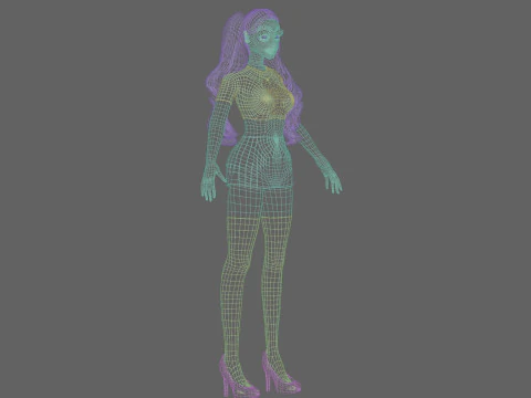 Teen Pretty Woman V33606 3D Model