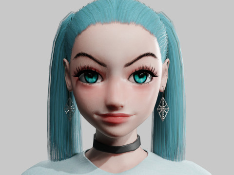 Young cute Woman V25067 3D Model