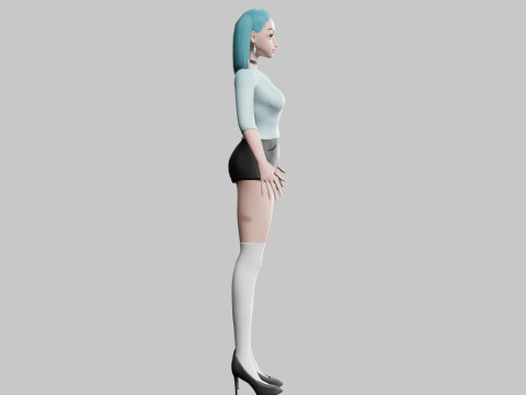 Young cute Woman V25067 3D Model