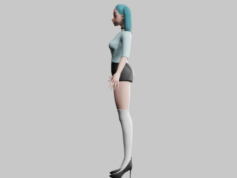Young cute Woman V25067 3D Model