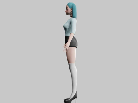 Young cute Woman V25067 3D Model