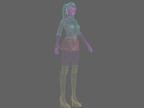 Young cute Woman V25067 3D Model