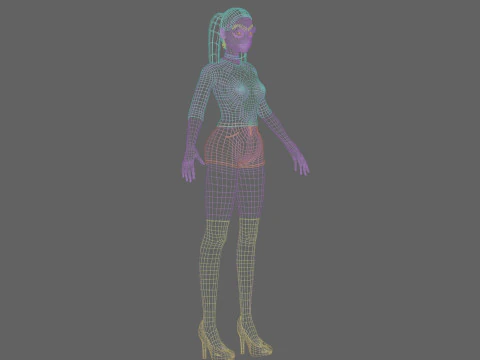 Young cute Woman V25067 3D Model