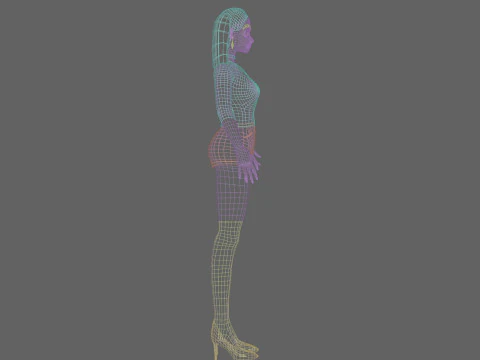 Young cute Woman V25067 3D Model