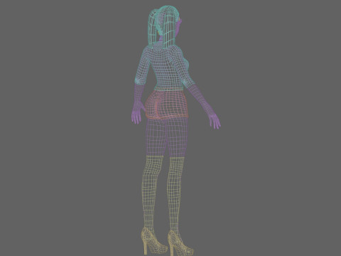Young cute Woman V25067 3D Model