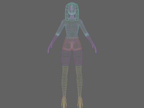 Young cute Woman V25067 3D Model