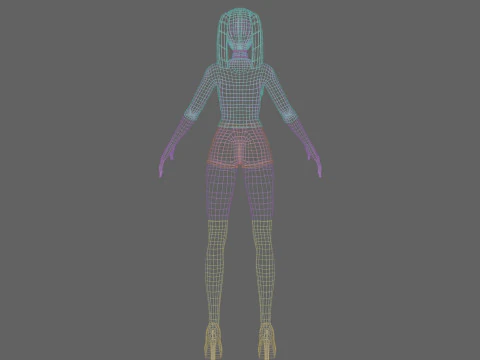 Young cute Woman V25067 3D Model