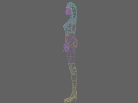 Young cute Woman V25067 3D Model
