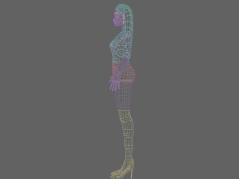 Young cute Woman V25067 3D Model