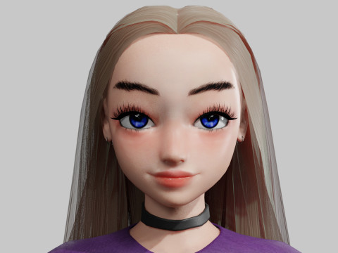 Basic Beautiful woman V23601 3D Model
