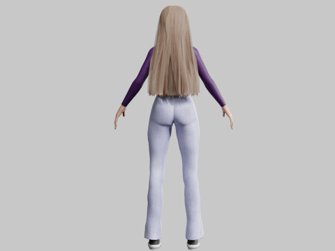 Basic Beautiful woman V23601 3D Model
