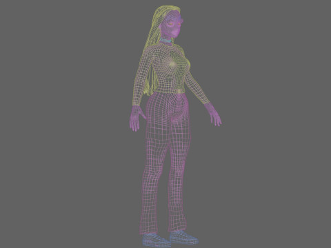 Basic Beautiful woman V23601 3D Model