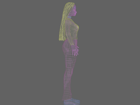 Basic Beautiful woman V23601 3D Model