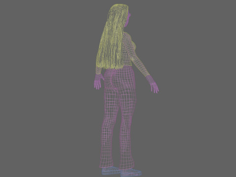 Basic Beautiful woman V23601 3D Model