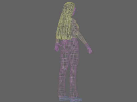 Basic Beautiful woman V23601 3D Model