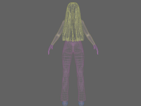 Basic Beautiful woman V23601 3D Model