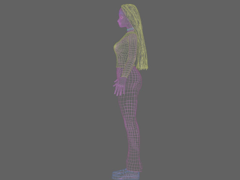 Basic Beautiful woman V23601 3D Model