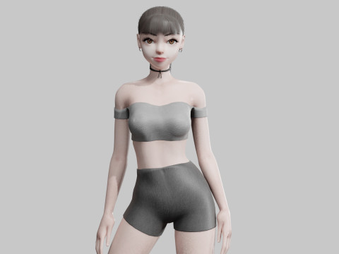 Basic classic woman V14270 3D मॉडल