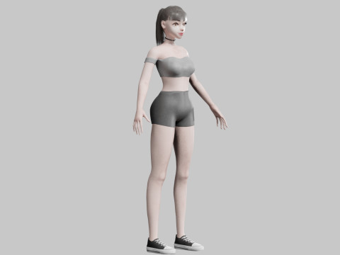 Basic classic woman V14270 3D मॉडल