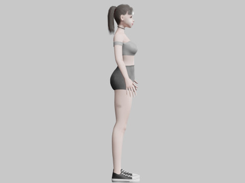 Basic classic woman V14270 3D मॉडल