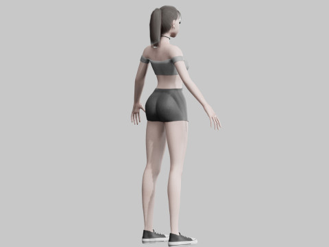 Basic classic woman V14270 3D मॉडल