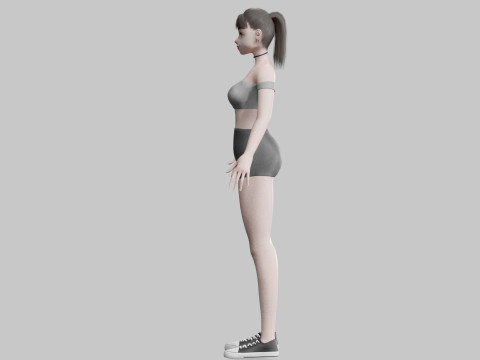Basic classic woman V14270 3D मॉडल